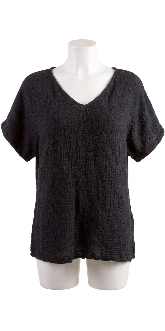NEW GIGI MODA campana cotton top in black